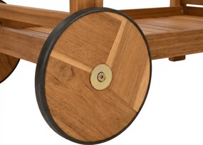 Ogrodowy stolik serwujący na kółkach GRIL PARTY, drewno akacjowe