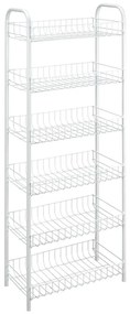 Biały metalowy regał do garażu 41x104 cm Monaco – Metaltex