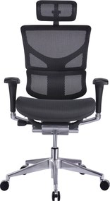 Ergonomiczny fotel biurowy z siateczki ErgoFly Sail Alum, zgodny z normą BHP