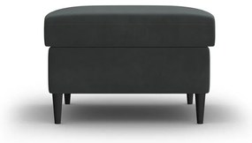 Ciemnoszary aksamitny podnóżek Kyoto – Cosmopolitan Design