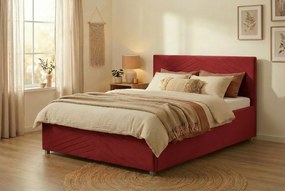 Łóżko VEGA 160x200 cm Czerwony Z materacem