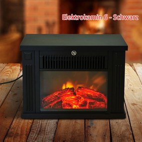 Kominek Elektryczny Stojący 1200w Homcom Czarny