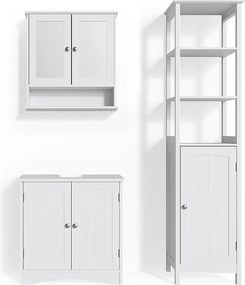 Zestaw mebli łazienkowych biały 60x30x60 bianco