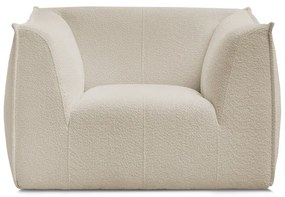 Beżowy fotel z materiału bouclé Giorgia – Bobochic Paris