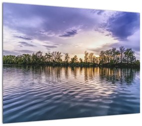 Obraz na szkle - jezioro (70x50 cm)