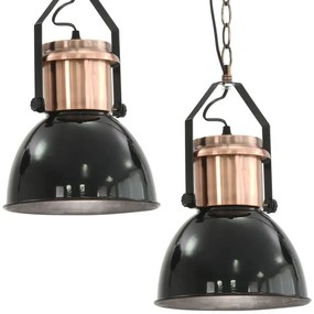 Czarna lampa wisząca w stylu loftowym 2 sztuki - EX156 P1-H59