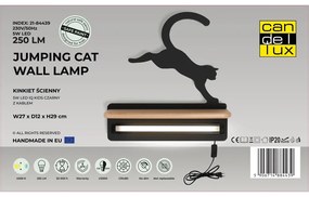 Czarna lampa dziecięca Cat – Candellux Lighting