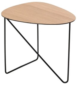 Metalowy stolik w naturalnym kolorze 37x44 cm Curve M Wood – LIND DNA