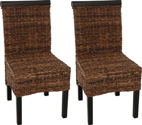 Krzesło do jadalni Acireale (zestaw 2 sztuk),  ciemny, bez poduszek