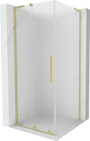 Mexen Velar L kabina prysznicowa rozsuwana 90 x 90 cm, szron, złota szczotkowana - 871-090-090-33-55