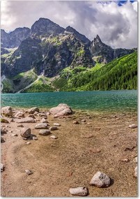 Foto obraz szkło akryl pionowy Jezioro w górach