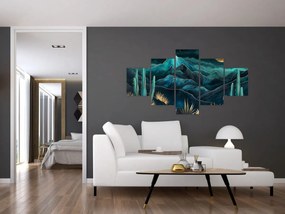 Obraz - Turkusowa noc (125x70 cm)