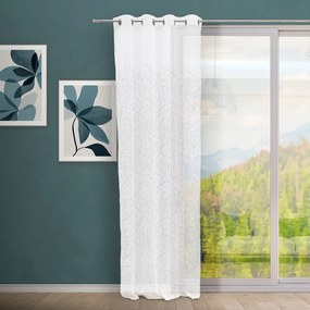 Biało-zielona firanka 140x260 cm Grow – Casa Selección