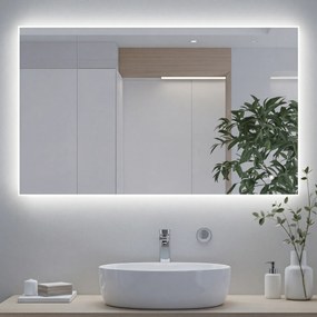 Prostokątne lustro do łazienki z oświetleniem LED 80x60/60x80 cm, Dual color, włącznik dotykowy, mata grzewcza