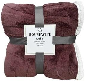 Luksusowy koc z baranka z mikropluszu NESTIVE różowy Rozmiar: 200 x 230 cm