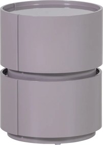 Jasnoszara szafka nocna z połyskiem Lunex – WOOOD