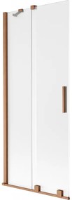 Mexen Velar parawan nawannowy 2-skrzydłowy rozsuwany 85 x 150 cm, szron, miedź szczotkowana - 896-085-000-31-65