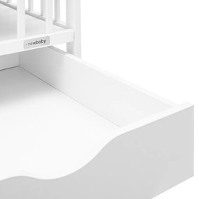 New Baby Łóżeczko dziecięce Basic z szufladą,białe
