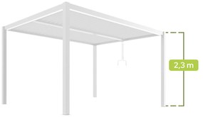 PERGOLA OGRODOWA LUXE 3x4 BIAŁA ALUMINIOWA Z LED