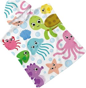 Dziecięce ponczo SPLASH kolorowe 60x120 cm