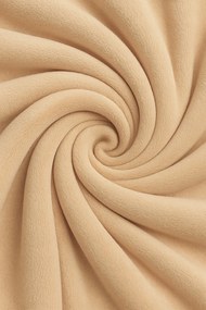 Koc Gładki Beżowy 200x220 cm miękki ciepły dwustronny do salonu sypialni