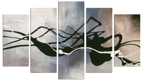 Obraz wieloczęściowy Black Lines, 110x60 cm