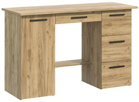 Skandynawskie Biurko Z Szufladami I Półkami Dąb Craft M1-M80