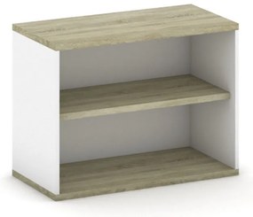 Nadstawka otwarta MIRELLI, 800 x 400 x 600 mm, biały/dąb sonoma