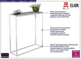 Nowoczesna konsola biały + beton - Carello 8X