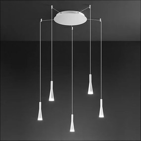Lampa wisząca CONE matowa biała 5x7W 3000K Perenz