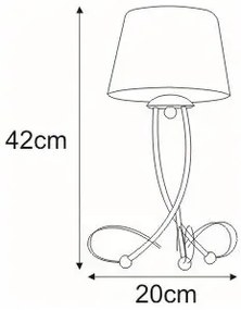 Klasyczna lampa stołowa z abażurem do salonu - A802 Tvegi 11X