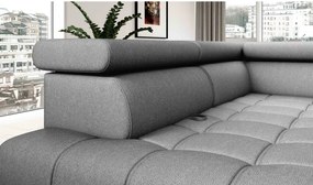 Narożnik BAGGIO Lewostronny z funkcją spania, wolnostojący tkanina LETTO 88 Szary WERSAL