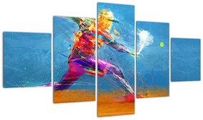 Obraz - Malowany tenisista (125x70 cm)