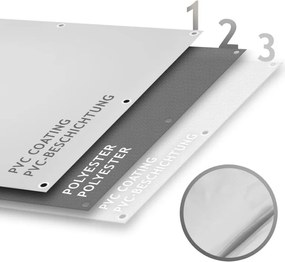 Plandeka JAGO 650 g/m², aluminiowe oczka, biała, 3x5 m