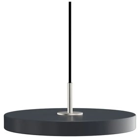 Antracytowa lampa wisząca LED z metalowym kloszem ø 31 cm Asteria Mini – UMAGE