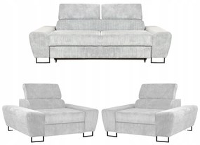 Zestaw mebli wypoczynkowych salonu Savio Sofa 2os fotele beż Family Meble