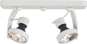 Designerski reflektor sufitowy biały GU10 70mm 2-punktowy regulowany - Vo