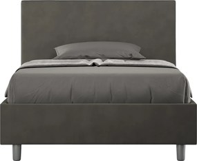 Łóżko bez stelaża tapicerowane 120x190 microfibra szary Adele