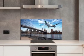 Panel nad Blat Kuchenny Samolot w Chmurach nad Miastem