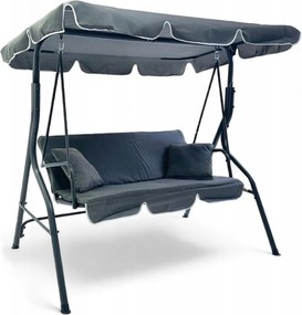 Huśtawka ogrodowa 3-osobowa Puerto MAS-4003A, szara