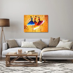 Obraz na szkle - Obraz na szkle olejny, baletki (70x50 cm)