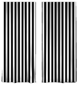 Czarno-białe zasłony zestaw 2 szt. 140x260 cm – Mila Home