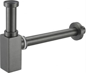 Mexen półsyfon umywalkowy kwadratowy, gun gray szczotkowany - 79960-66
