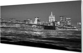 Panel Szklany Szeroka Panorama Mostu na Rzece