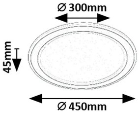 Rabalux 71406 funkcjonalna oprawa sufitowa LED Golwen, 22 W, 1550 lm, ściemnialna