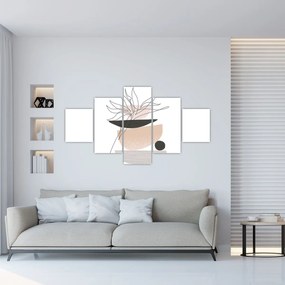 Obraz - Line art flowers N⁰1 (125x70 cm)