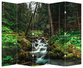 Parawan - Strumień w lesie (210x170 cm)