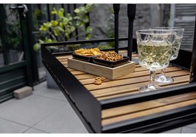 Czarne ceramiczne miski do serwowania z tacą 2 szt. Elo – Wenko