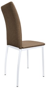 Krzesło tapicerowane ALAN stelaż biały Sawana 25