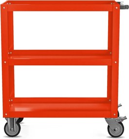 Narzędziowy wózek, warsztatowy HUGO, 700 x 816 x 400 mm, czerwony